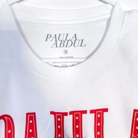 Paula Abdul Live in Las Vegas 100% Cotton White Shirt with Print size Small‎ - Picture 4 of 4